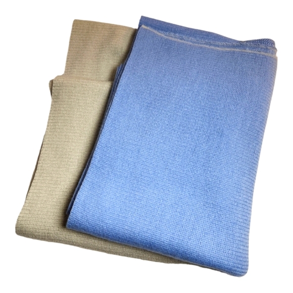 KEVIA ACRYLIC GREY & BLUE COLOR BLOCK SCARF - Picture 4 of 6